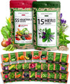 15 Culinary Herb Seeds Vault - Heirloom & Non GMO (2X More) 4900+ Seeds for Planting Indoor or Outdoor Herbs Garden | Gardening Gift for Men Women - Basil, Cilantro, Chives, Lavender, Mint, Thyme