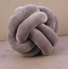 Knotted Plush Ball Design Round Throw Pillow