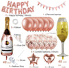 Rose Gold Birthday Balloon Set