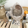 Nordic Silver Plastic Vintage Decorative Small Round Mirror