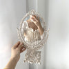 Nordic Silver Plastic Vintage Decorative Small Round Mirror