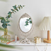 Nordic Silver Plastic Vintage Decorative Small Round Mirror