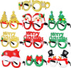 Glitter, Plastic Christmas Eyeglasses - Pack of 12, Christmas Glasses for Kids, Adults | Christmas Photo Booth Props | Christmas Party Accessories, Christmas Party Decorations | Christmas Party Props