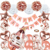 Rose Gold Birthday Balloon Set