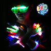 78Pcs LED Light up Toy Party Favors Glow in the Dark,Party Supplies Bulk for Adult Kids Birthday Halloween with 50 Finger Light, 12 Jelly Ring, 6 Flashing Glasses, 5 Bracelet, 5 Fiber Optic Hair Light