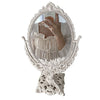 Nordic Silver Plastic Vintage Decorative Small Round Mirror