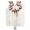 Bohemia Palm Tree Leaves Cactus Sand Slipping Hand Nature Poster Canvas Painting