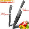 Stainless Steel Utility Cleaver Chef Knife Cooking Tool Set