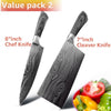 Stainless Steel Utility Cleaver Chef Knife Cooking Tool Set